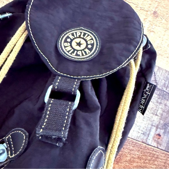 Vintage 90’s Y2K Kipling Collection Unisex Black Backpack - Picture 5 of 9